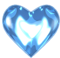 Gif animé coeur diamant bleu